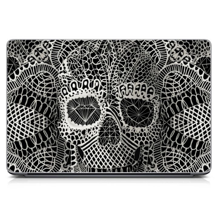 Універсальна наклейка для ноутбука 15.6"-13.3" Skull Laces Матова 380х250 мм