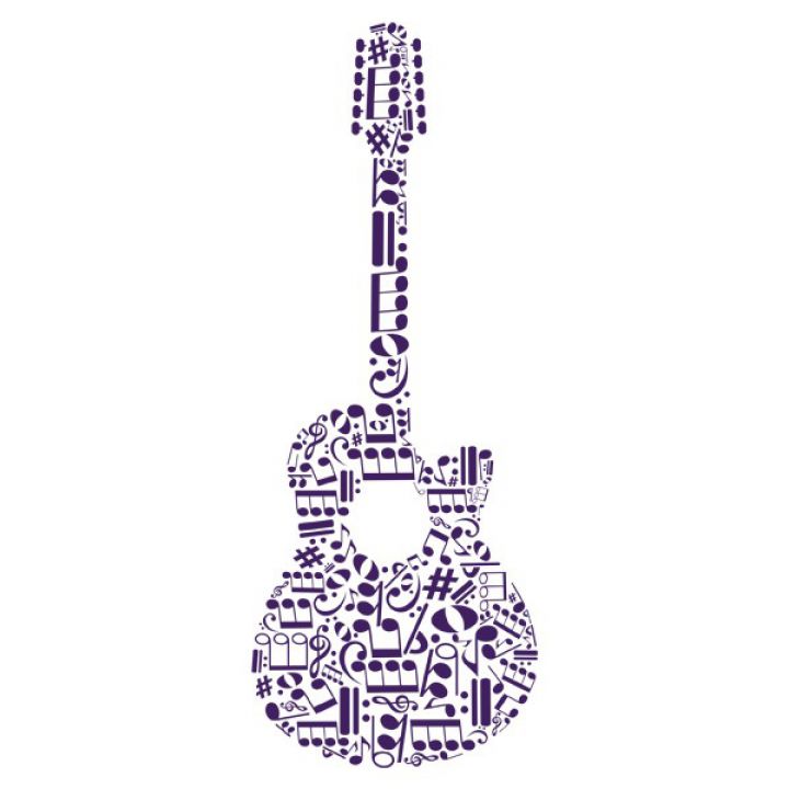 Интерьерная Наклейка Glozis Guitar
