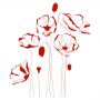Интерьерная Наклейка Glozis Red Flowers