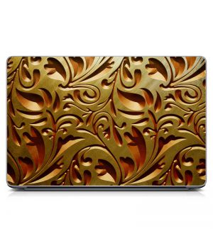 Универсальная наклейка для ноутбука, 13.3"-17.3” 400x260 мм Dark Gold Texture Матовая