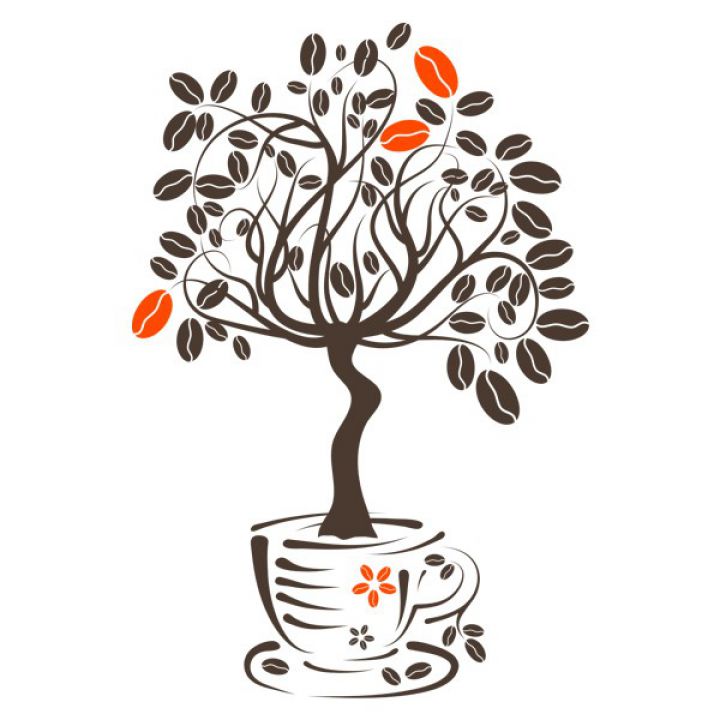 Виниловая Наклейка Glozis Coffee Tree