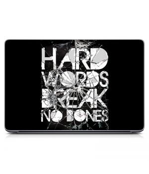 Наклейка на ноутбук - Hard Words