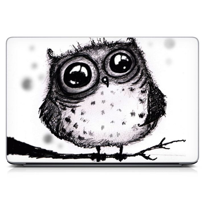 Универсальная наклейка на ноутбук 15.6"-13.3" Agaze Owl 380х250 мм