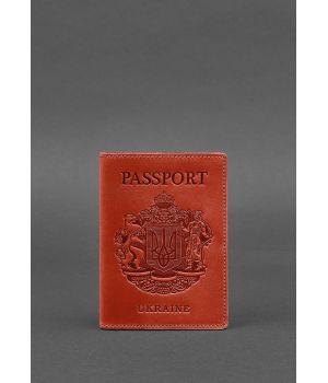 Дизайнерська шкіряна обкладинка на паспорт, 77130