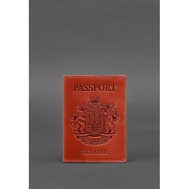 Дизайнерська шкіряна обкладинка на паспорт, 77130