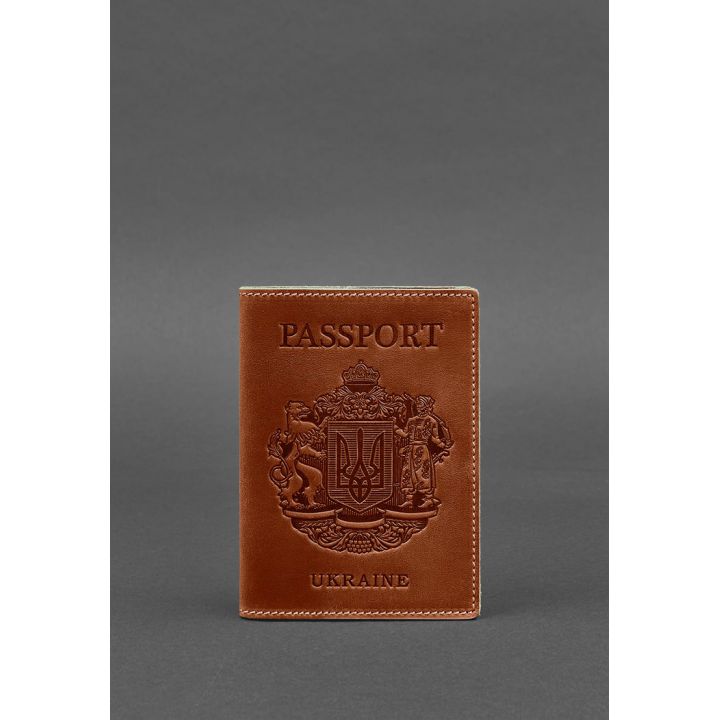 Дизайнерська шкіряна обкладинка на паспорт, 77131