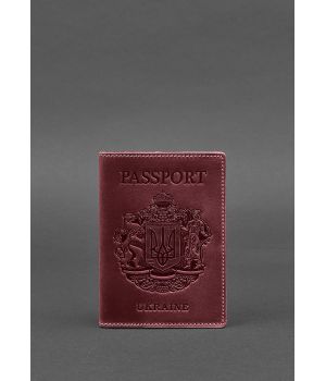 Дизайнерська шкіряна обкладинка на паспорт, 77132