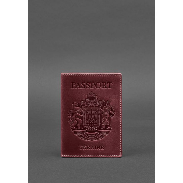 Дизайнерська шкіряна обкладинка на паспорт, 77132