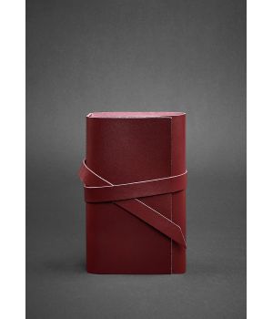 Женский кожаный блокнот (Софт-бук) 1.0 бордовый
