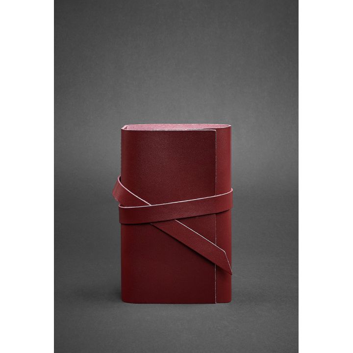Женский кожаный блокнот (Софт-бук) 1.0 бордовый