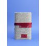 Фетровый женский блокнот (Софт-бук) 1.0 Фетр с кожаными бордовыми вставками