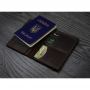 Обкладинка для паспорта 2.0 "Карбон" Горіх (ШКІРА)