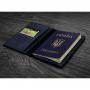 Обкладинка для паспорта 2.0 "Карбон" Нічне небо (ШКІРА)
