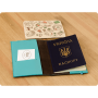 Обложка для паспорта 1.0 Орех-тиффани (КОЖА) + блокнотик