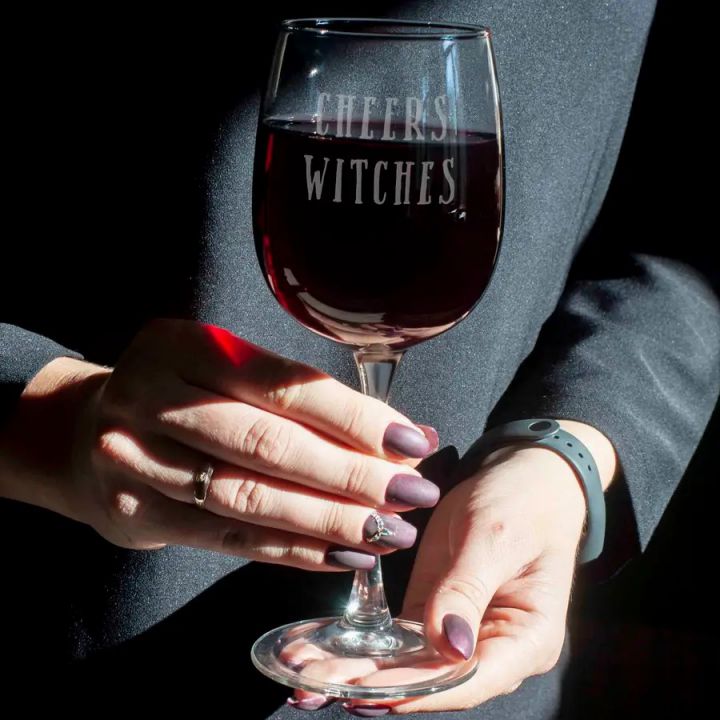 Келих для вина Cheers witches, англійська, Крафтова коробка