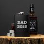 Подарункова сувенірна Фляга Dad boss, англійська