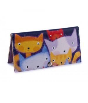 Жіночий гаманець -Різнокольорові коти-. Ручна робота