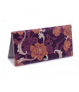 Женский кошелек -Цветы темно фиолетовые-. Ручная работа