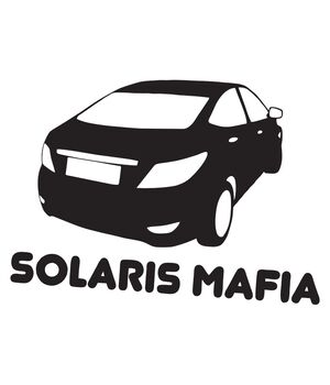 Наклейка на авто - Solaris Mafia, без фона