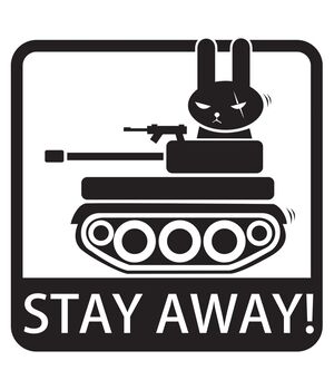 Наклейка на авто - Stay Away, без фону