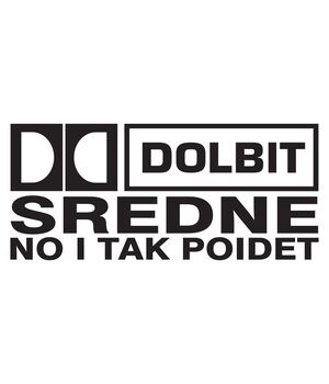 Наклейка на авто - Долбит средне, но и так пойдет, без фона