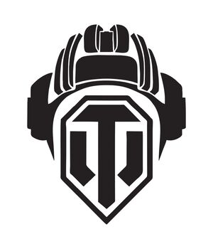 Наклейка на авто - Шлем танкиста World of Tanks, без фона