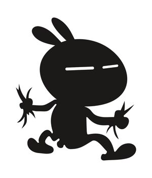 Наклейка на авто - Tuzki Rabbit, без фону