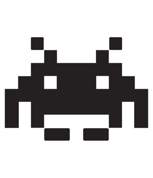 Наклейка на авто - Pixel Spase, без фона