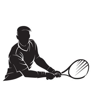 Наклейка на авто - Tennis Player v7, без фона