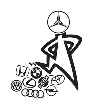 Наклейка на авто - Mercedes кращий!, без фону