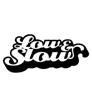 Наклейка на авто - Low and Slow v2, без фона