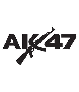 Наклейка на авто - АК 47, без фону
