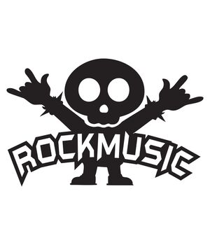 Наклейка на авто - Rock Music, без фону