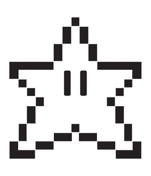 Наклейка на авто - Pixel Star, без фона