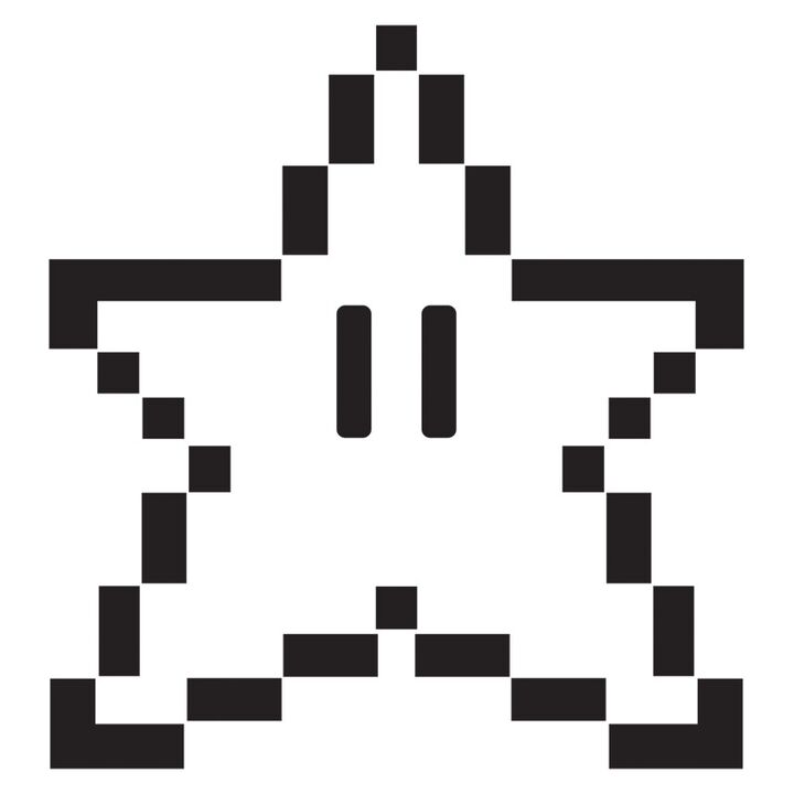 Наклейка на авто - Pixel Star