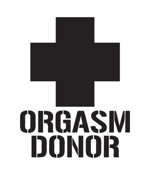 Наклейка на авто - Orgasm Donor, без фону