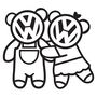 Наклейка на авто VW Panda Family