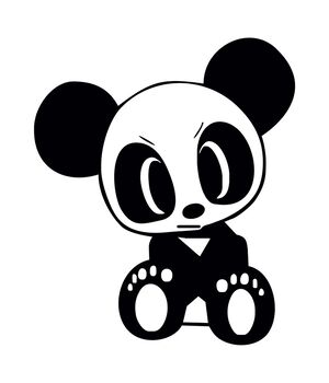 Наклейка на авто - Team Panda v2, без фона