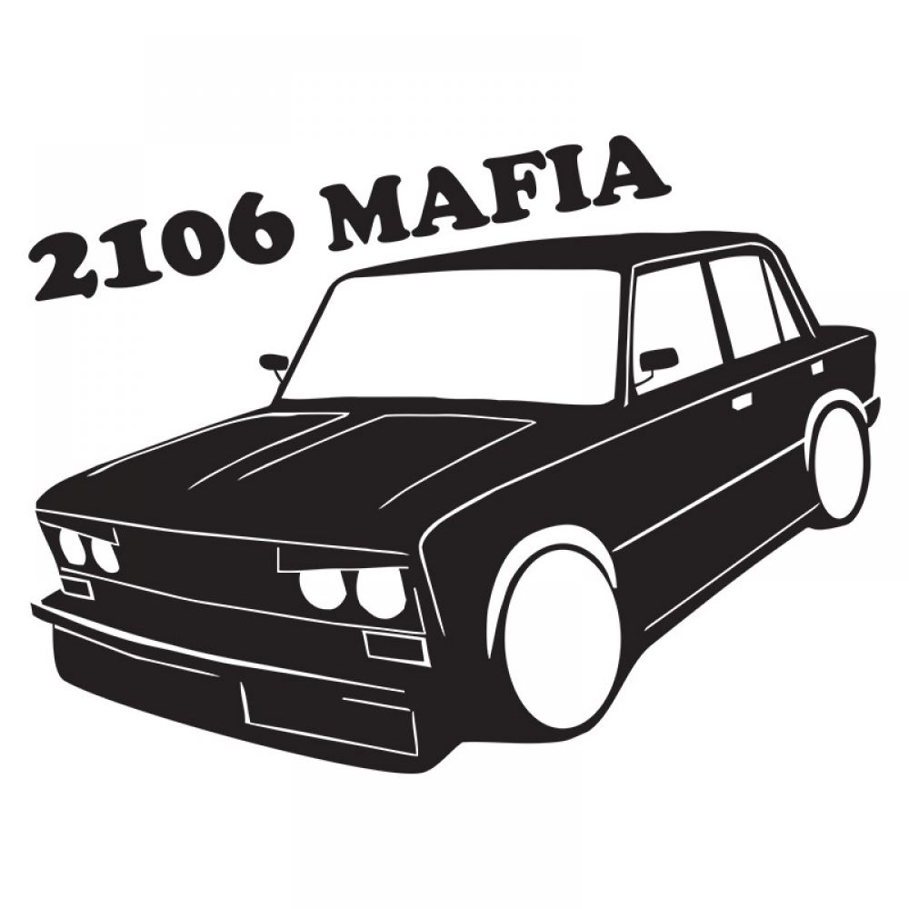 Наклейки на машину цифры 2106 Mafia v2