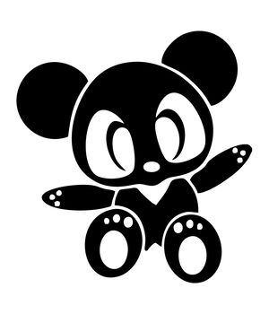 Наклейка на авто - Team Panda v3, без фона