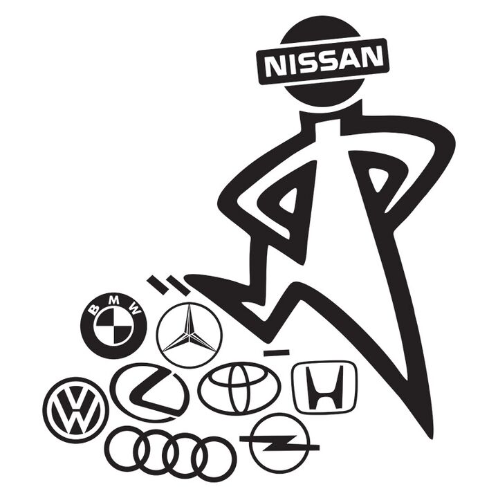 Наклейки на авто Ниссан Nissan лучший!