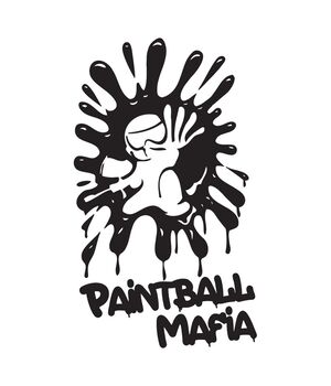 Наклейка на авто - Paintball mafia, без фону