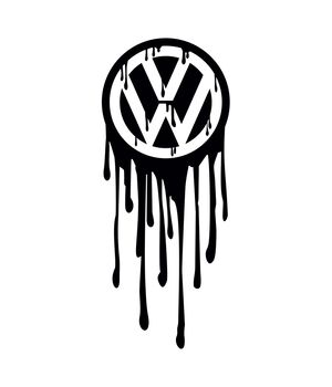 Наклейка на авто VW Клякса, без фону