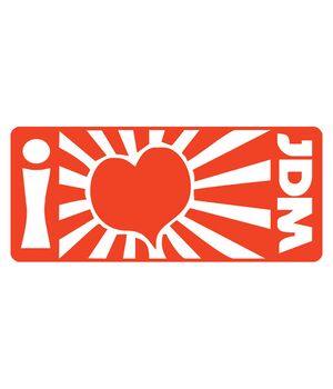 Наклейка на авто - Я люблю JDM, без фона