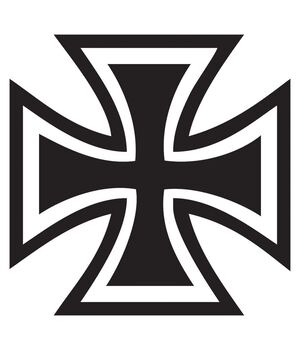 Наклейка на авто - Залізний Хрест, без фону