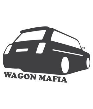 Наклейка на авто - Wagon Mafia, без фона