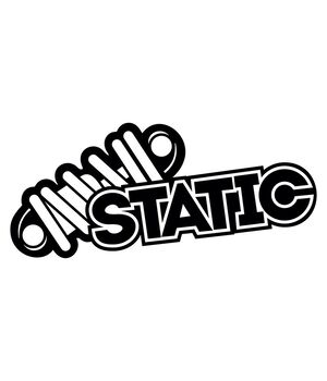Наклейка на авто - Static, без фону