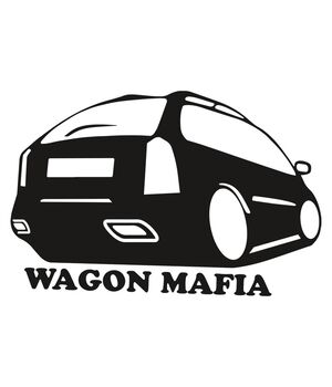 Наклейка на авто - Wagon Mafia, без фона