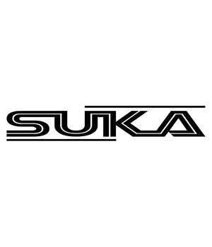 Наклейка на авто - Suka, без фона