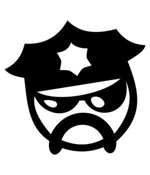 Наклейка на авто - Smile Cop, без фона